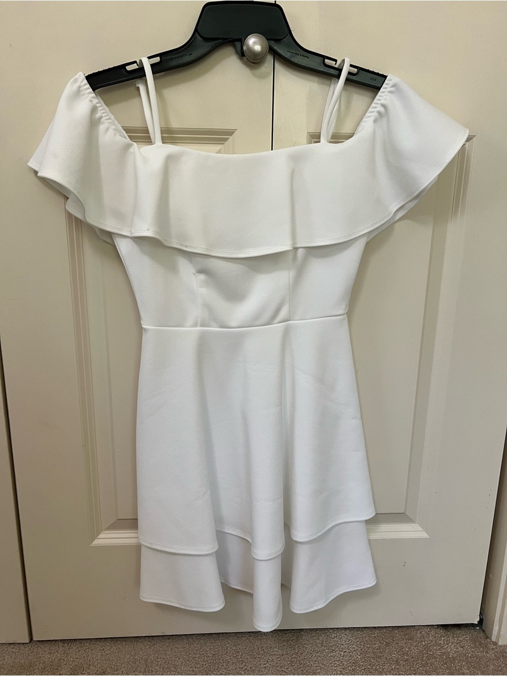 Darling White One-Shoulder Ruffle Dress
